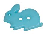 Botón infantil a modo de conejo en azul claro 18 mm 0,71 inch